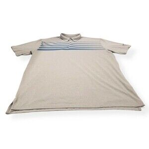 Callaway Opti-Dri Golf Polo Men's XL Gray Blue Stripe Performance Shirt VGUC